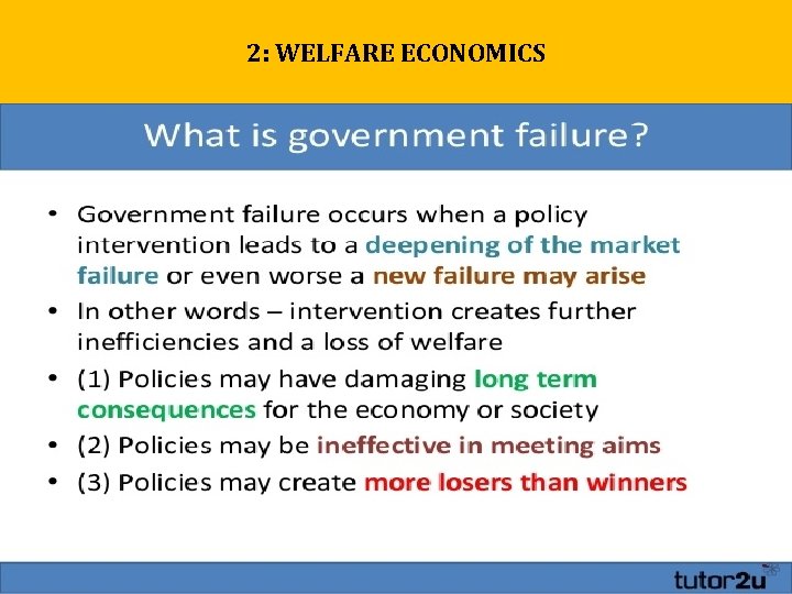 2: WELFARE ECONOMICS 2: WELFARE ECONOMICS