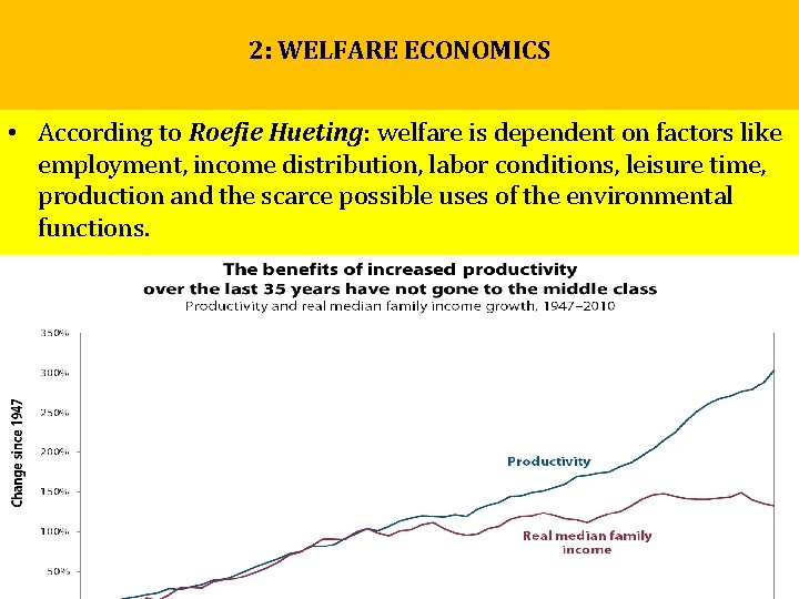 2: WELFARE ECONOMICS • According to Roefie Hueting: welfare is dependent on factors like 2: WELFARE ECONOMICS • According to Roefie Hueting: welfare is dependent on factors like