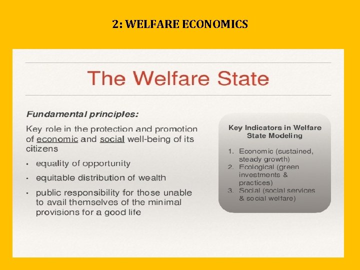 2: WELFARE ECONOMICS 2: WELFARE ECONOMICS