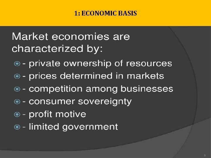 1: ECONOMIC BASIS 1: ECONOMIC BASIS