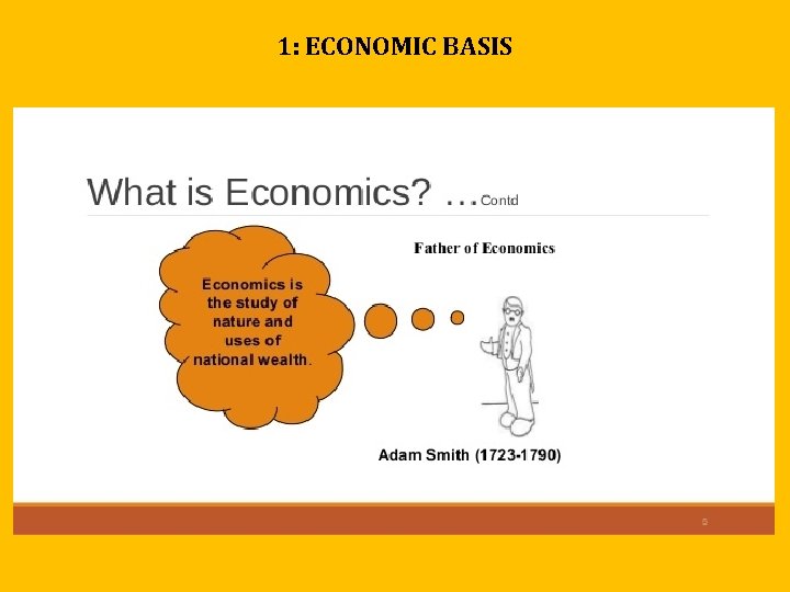1: ECONOMIC BASIS 1: ECONOMIC BASIS