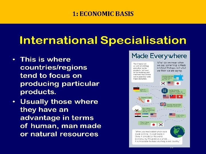1: ECONOMIC BASIS 1: ECONOMIC BASIS