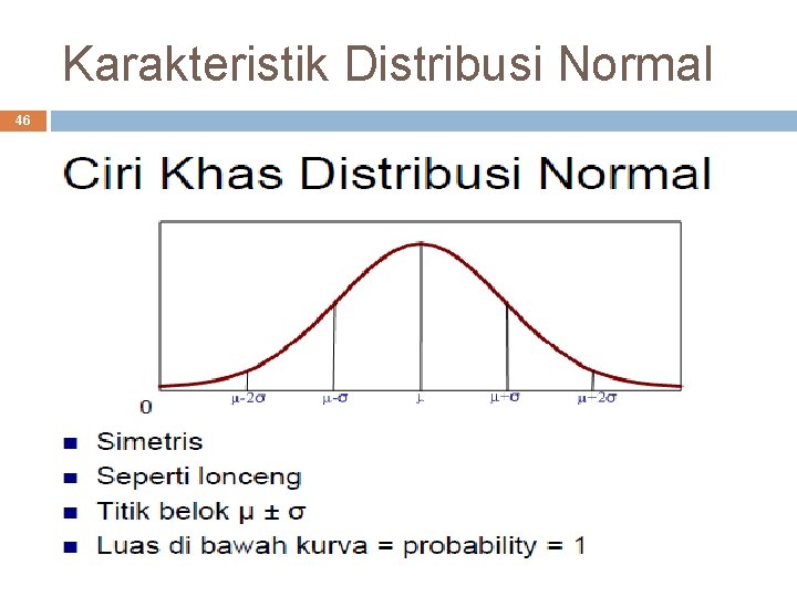 Karakteristik Distribusi Normal 46 