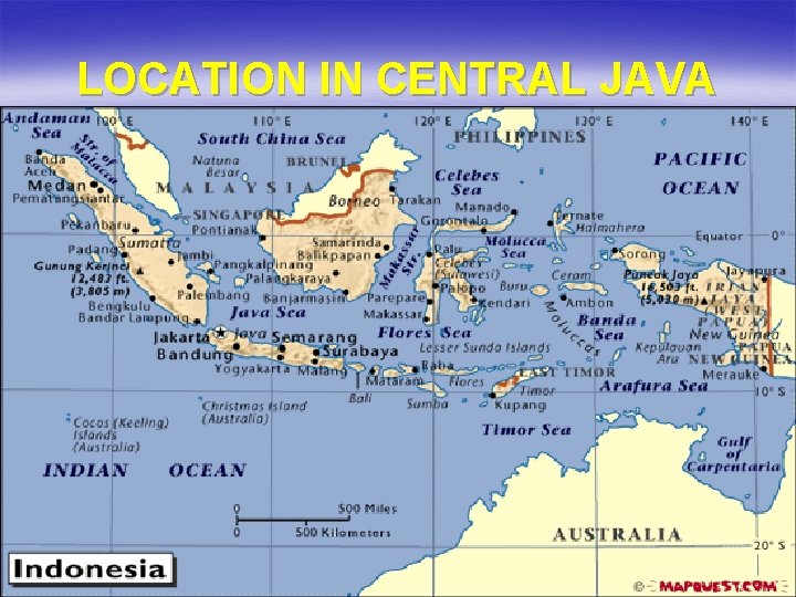 LOCATION IN CENTRAL JAVA 