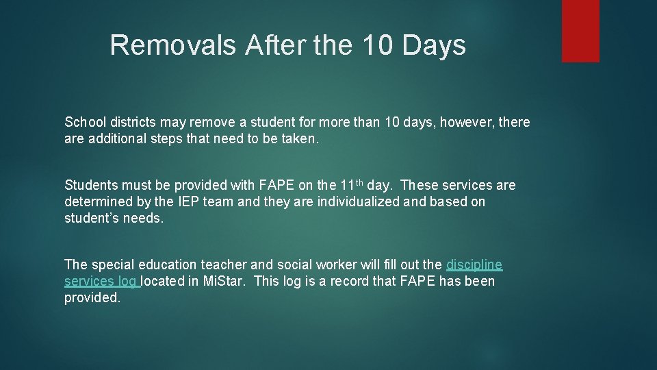 Discipline and Special Education Successfully Navigating IDEA GABRIELLE