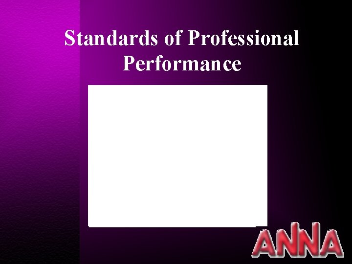 Standards of Professional Performance 