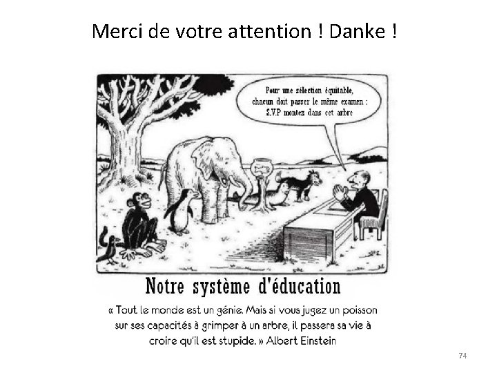 Merci de votre attention ! Danke ! 74 