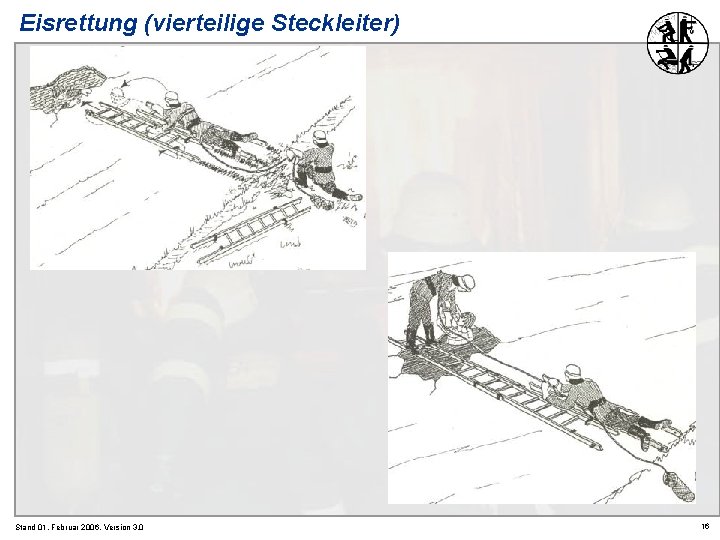 Eisrettung (vierteilige Steckleiter) Stand 01. Februar 2006, Version 3. 0 16 
