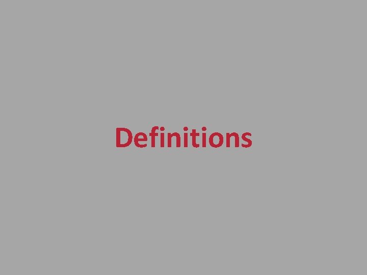 Definitions 