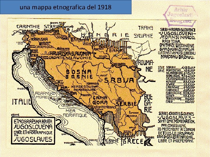 una mappa etnografica del 1918 