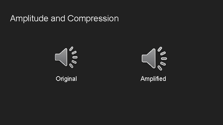 Amplitude and Compression Original Amplified 