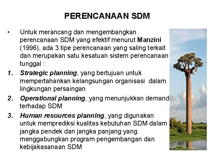 PERENCANAAN SDM • 1. 2. 3. Untuk merancang dan mengembangkan perencanaan SDM yang efektif