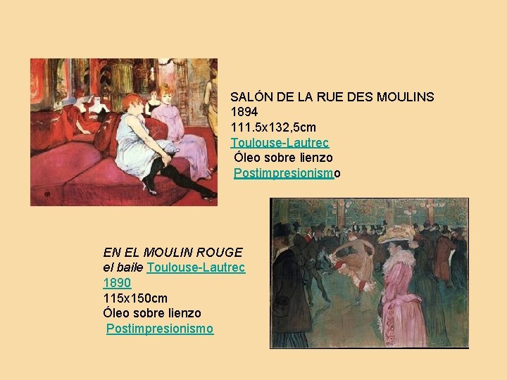 SALÓN DE LA RUE DES MOULINS 1894 111. 5 x 132, 5 cm Toulouse-Lautrec