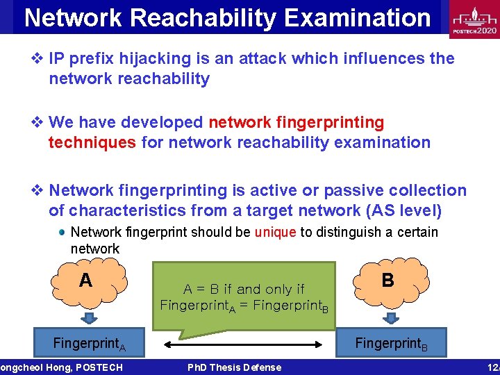 Network Reachability Examination v IP prefix hijacking is an attack which influences the network