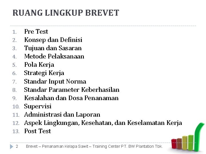 RUANG LINGKUP BREVET 1. 2. 3. 4. 5. 6. 7. 8. 9. 10. 11.