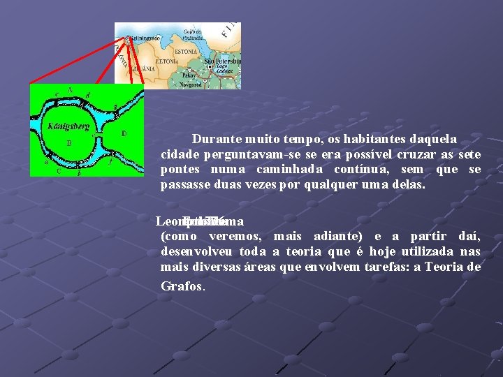 Durante muito tempo, os habitantes daquela cidade perguntavam-se se era possível cruzar as sete