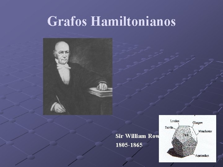 Grafos Hamiltonianos Sir William Rowan Hamilton 1805 -1865 