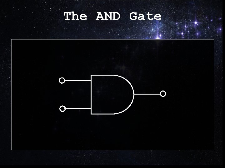 The AND Gate The AND Gate