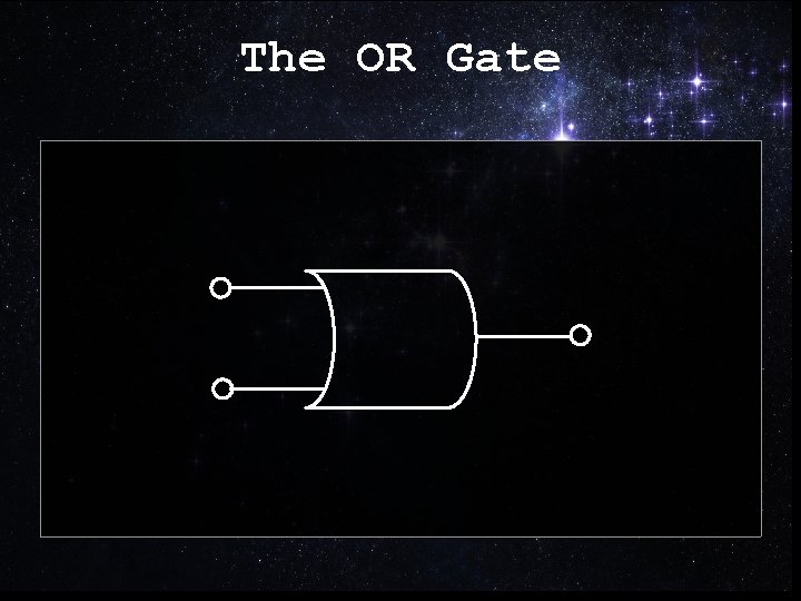 The OR Gate The OR Gate