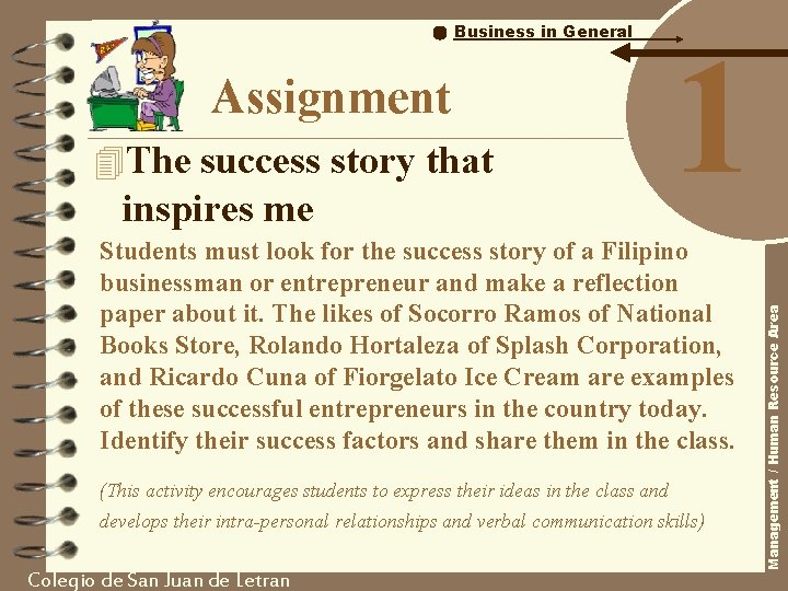 Assignment 4 The success story that inspires me 1 Students must look for the