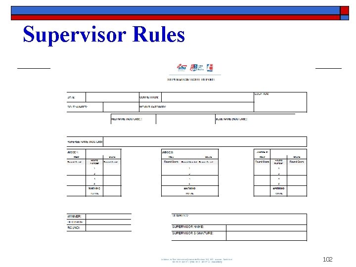 Supervisor Rules 102 