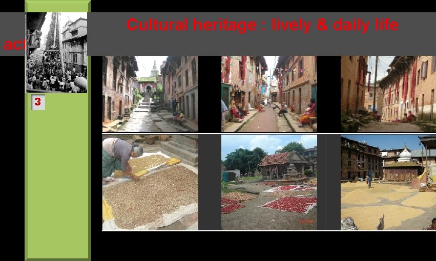 Cultural heritage : lively & daily life activities 3 