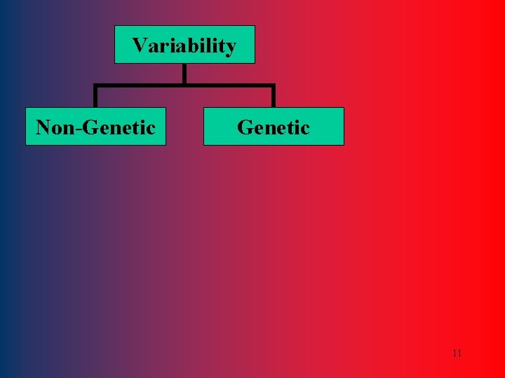 Variability Non-Genetic 11 