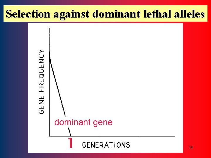 Selection against dominant lethal alleles 59 