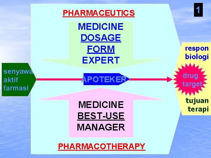 PHARMACEUTICS MEDICINE DOSAGE FORM EXPERT senyawa aktif farmasi APOTEKER MEDICINE BEST-USE MANAGER PHARMACOTHERAPY 1
