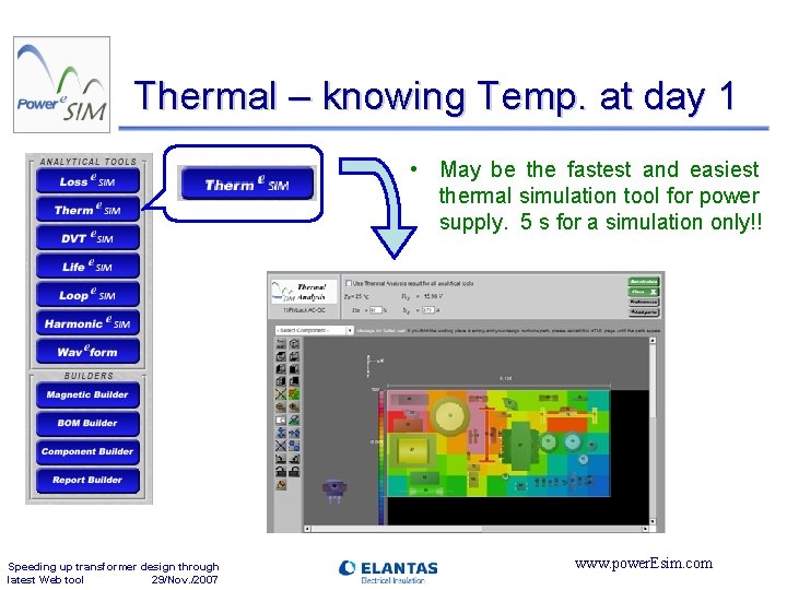 Thermal – knowing Temp. at day 1 • May be the fastest and easiest