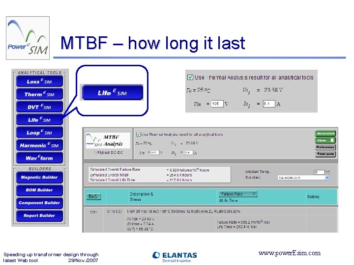 MTBF – how long it last Speeding up transformer design through latest Web tool