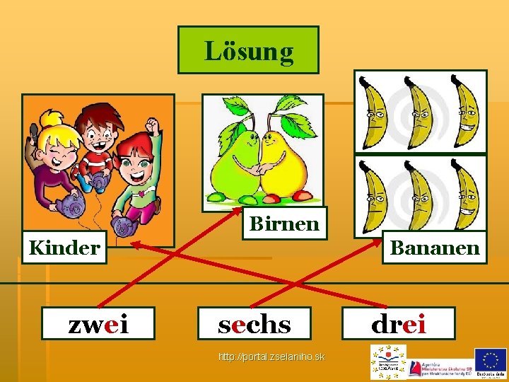 Lösung Birnen Kinder zwei Bananen sechs http: //portal. zselaniho. sk drei 