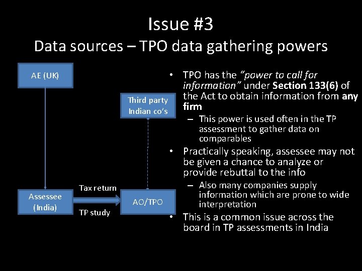 Issue #3 Data sources – TPO data gathering powers • TPO has the “power