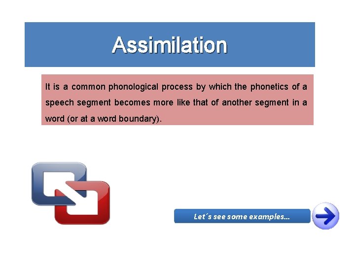 Assimilation It is a common phonological process by which the phonetics of a speech