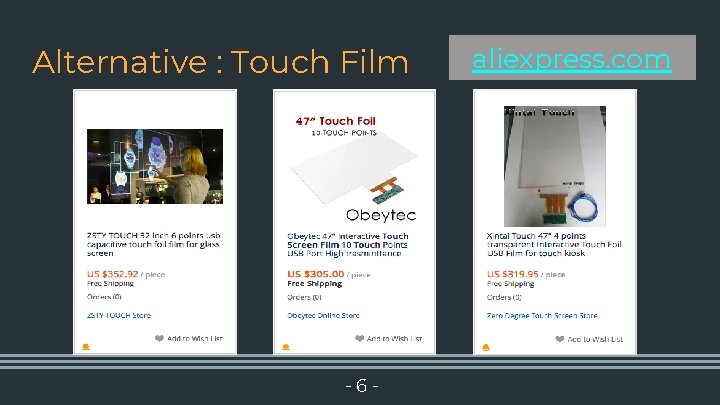 Alternative : Touch Film -6 - aliexpress. com 