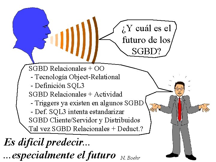 ¿Y cuál es el futuro de los SGBD? SGBD Relacionales + OO - Tecnología