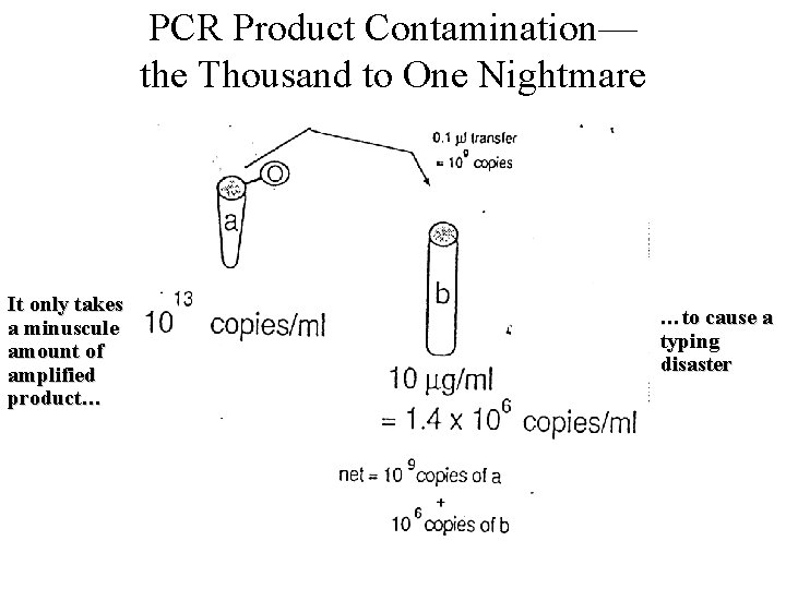 PCR Product Contamination— the Thousand to One Nightmare It only takes a minuscule amount