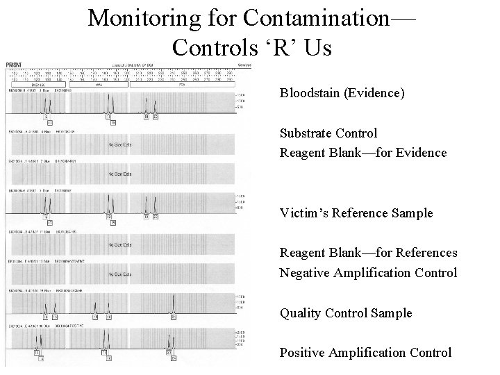 Monitoring for Contamination— Controls ‘R’ Us Bloodstain (Evidence) Substrate Control Reagent Blank—for Evidence Victim’s