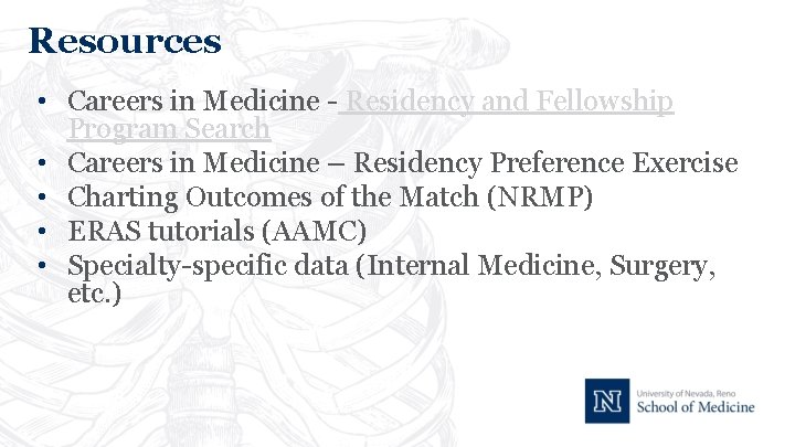 Resources • Careers in Medicine - Residency and Fellowship Program Search • Careers in