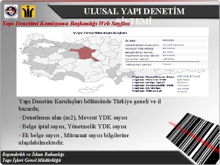 ULUSAL YAPI DENETİM SİSTEMİ Yapı Denetimi Komisyonu Başkanlığı Web Sayfası Yapı Denetim Kuruluşları bölümünde