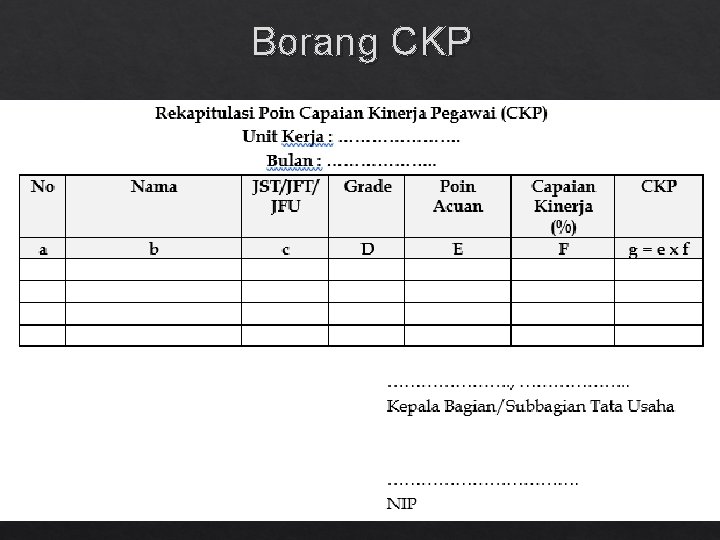 Borang CKP 