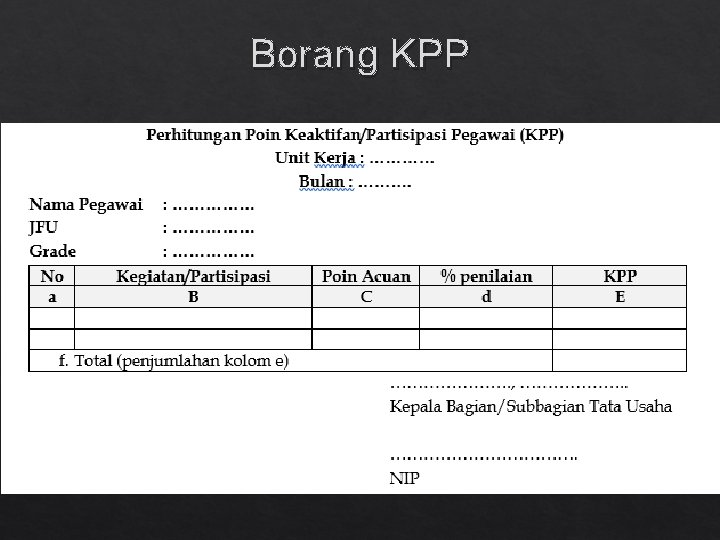 Borang KPP 