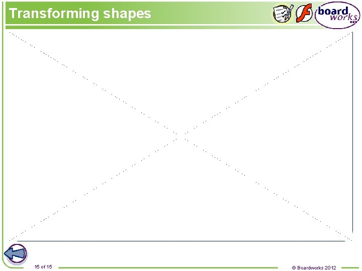 Transforming shapes 15 of 15 © Boardworks 2012 
