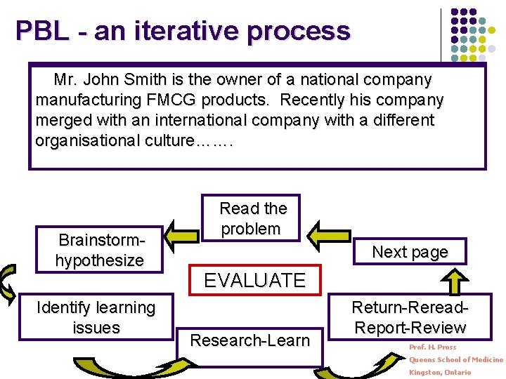 PBL - an iterative process You are a researcher in a cellular immunology lab.