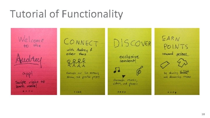 Tutorial of Functionality 10 Tutorial of Functionality 10