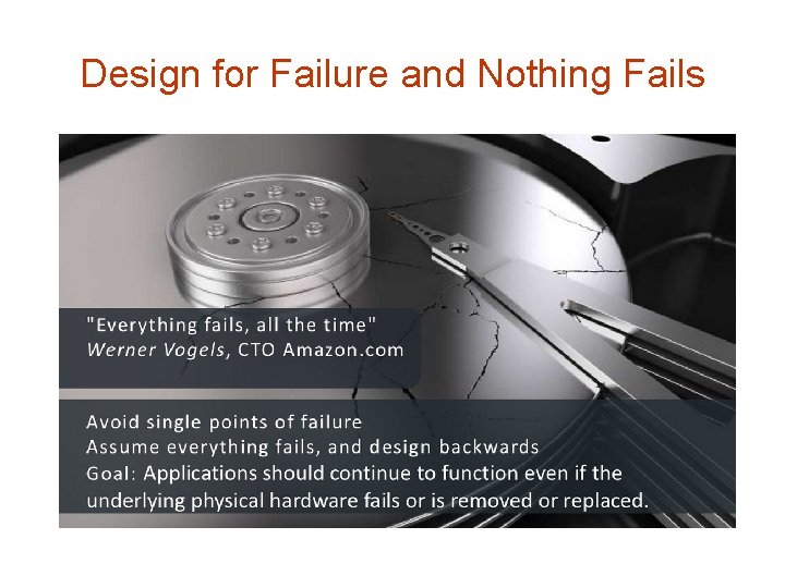 Design for Failure and Nothing Fails 