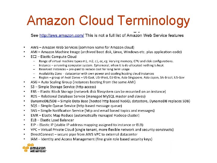 Amazon Cloud Terminology 