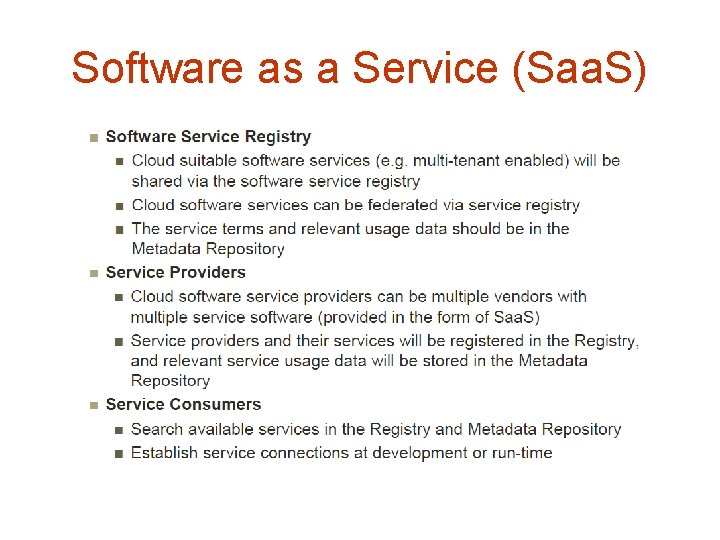 Software as a Service (Saa. S) 