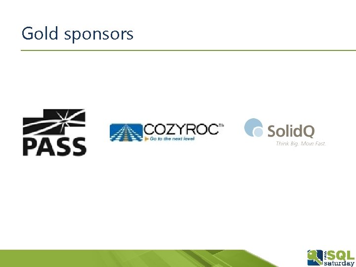 Gold sponsors 