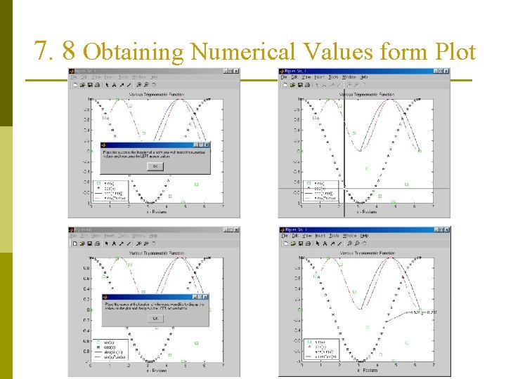 7. 8 Obtaining Numerical Values form Plot 7. 8 Obtaining Numerical Values form Plot